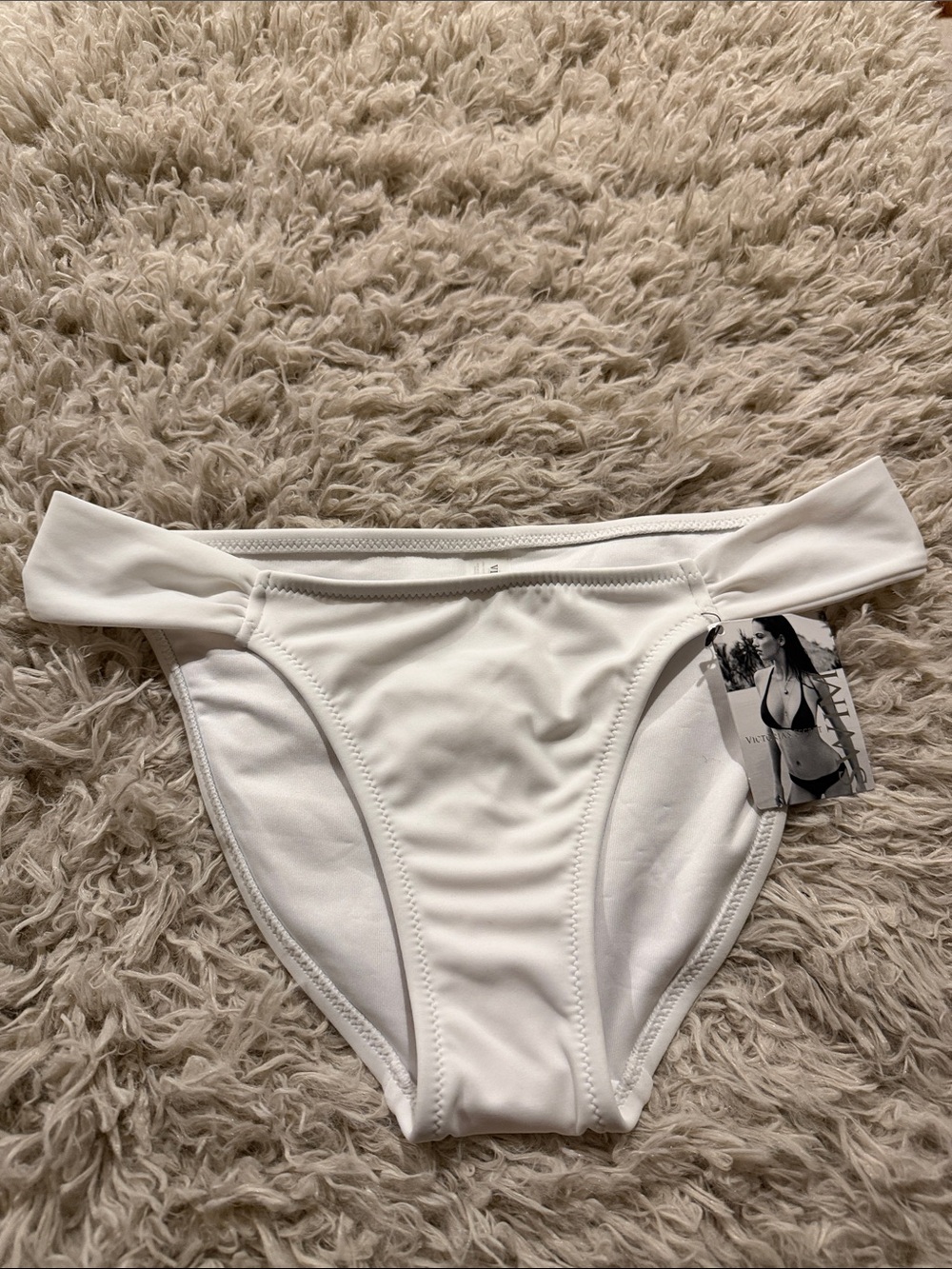 NWT Victoria's Secret White Bikini Bottoms Small